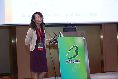 上海美雅珂生物手艺有限责任公司CEO胡朝红博士作了《抗体药物偶联物的免疫效应》主题报告