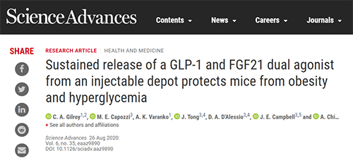 GLP1-ELP和ELP-FGF21协同治疗具有减肥作用 BBIN游戏