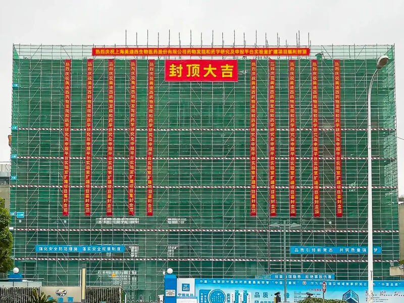 BBIN游戏南汇园区药物研发实验室扩建项目主体结构周全封顶.jpg